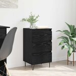 vidaXL Buffet Chêne noir 40 x 35 x 70 cm Bois d'ingénierie et fer