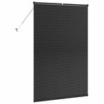 vidaXL Store de Fenêtre avec des rideaux Autre Noir 80 x 130 cm Aluminium