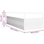 vidaXL Cadre de lit avec matelas Gris foncé 100 x 200 cm tissu