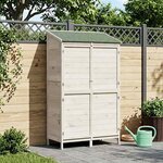 vidaXL Abri de jardin Blanc 106 x 56 x 176 5 cm Bois de Sapin Massif