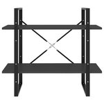 vidaXL Bibliothèque à 2 niveaux Gris 80x30x70 cm bois d'ingénierie