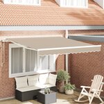Auvent rétractable automatique vidaXL beige 350x250 cm