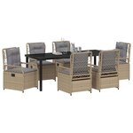 vidaXL Ensemble de salle à manger pour jardin 7 Pièces