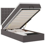 VidaXL Lit ottoman avec matelas gris 100x200 cm similicuir