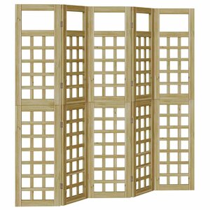 vidaXL Brise-vue 5 Pièces Marron 200 x 180 cm Pin imprégné