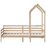 vidaXL Lit de jour avec toit sans matelas 90x190 cm bois massif