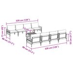 vidaXL Ensemble de canapé de jardin 9 Pièces Anthracite Acier & tissu