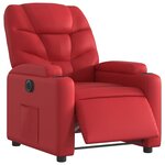 vidaXL Fauteuil inclinable électrique Rouge Similicuir