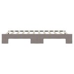 vidaXL Lit de jour avec gigogne sans matelas taupe 90x200 cm