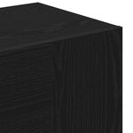 vidaXL Armoires de Couloir 2 Pièces Chêne Noir Bois d'Ingénierie