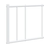 vidaXL Cadre de lit métal sans matelas et tête de lit blanc 140x190 cm