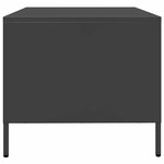 vidaXL Table basse noir 68 5x50x43 5 cm acier laminé à froid