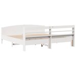 vidaXL Cadre de lit sans matelas blanc 200x200 cm bois massif de pin