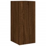 vidaXL Unités murales TV avec LED 4 Pièces chêne marron bois d'ingénierie