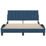 vidaXL Cadre de lit sans matelas Hanko bleu 120x200 cm tissu