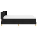 vidaXL Lit à ressorts avec matelas Noir 140 x 200 cm Tapisserie