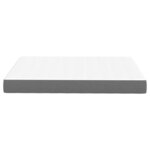 vidaXL Matelas de Lit avec matelas Gris clair 160 x 200 cm tissu