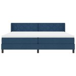 vidaXL Lit à ressorts avec tête de lit Bleu 200 x 200 cm tissu