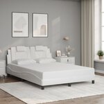 vidaXL Cadre de lit Viana avec LED sans matelas blanc 120x200 cm