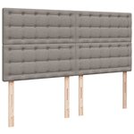 VidaXL Cadre de lit ottoman avec matelas taupe 200x200cm tissu