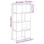 vidaXL Centre de divertissement Marron 60 x 24 x 124 cm