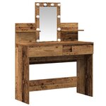 vidaXL Coiffeuse Bois Ancien 100 x 40 x 130 cm Bois d'ingénierie