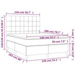 vidaXL Sommier à lattes de lit matelas et LED Vert foncé 140x200 cm