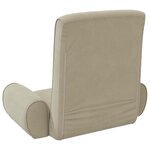 vidaXL Fauteuil de sol ajustable Sable Velours grainé