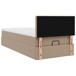 vidaXL Cadre de lit ottoman et matelas cappuccino 90x200 cm similicuir