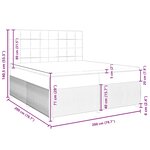 vidaXL Sommier à lattes de lit avec matelas Rose 200x200 cm Velours