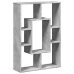 vidaXL Bibliothèque gris béton 63x20x90 cm bois d'ingénierie
