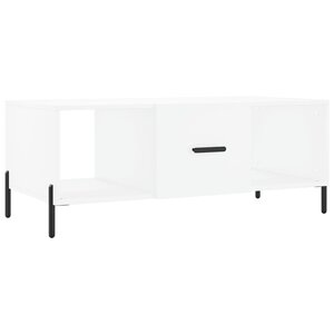 vidaXL Table basse blanc 102x50x40 cm bois d'ingénierie