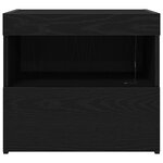 Cabinet de chevet vidaXL avec lumières LED Chêne noir 50x40x45 cm
