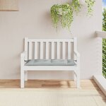 vidaXL Coussin de banc de jardin gris clair mélangé 100x50x7 cm tissu