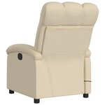 vidaXL Fauteuil inclinable de massage électrique crème tissu