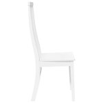 vidaXL Chaises à manger 2 Pièces blanc bois massif caoutchouc