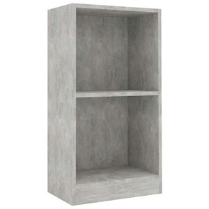 vidaXL Bibliothèque gris béton 40x24x75 cm bois d'ingénierie