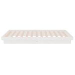 vidaXL Cadre de lit sans matelas blanc bois massif
