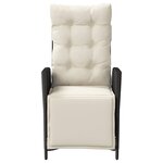 vidaXL Ensemble de bistro 3 Pièces avec coussins noir résine tressée