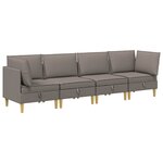 vidaXL Canapé modulaire avec rangement 4 Pièces Taupe Tissu