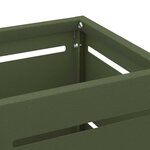 vidaXL Porte-parapluie Olive 15 5 x 15 5 x 49 cm Acier