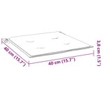 vidaXL Coussins de chaise jardin lot de 2 noir 40x40x4 cm tissu oxford