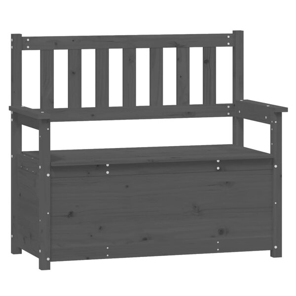 vidaXL Banc Gris 112 5x51 5x96 5 cm Bois de pin massif