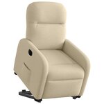 vidaXL Fauteuil inclinable électrique crème tissu