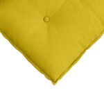 vidaXL Coussin de Dos Jaune 120 x 50 cm Tissu en velours côtelé