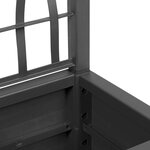 vidaXL Bac à Fleurs Gris foncé 36 x 36 x 140 cm Plastique