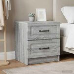 vidaXL Cabinet de chevet 2 pièces Sonoma gris 43 x 34 5 x 44 5 cm