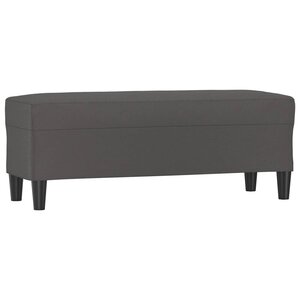 vidaXL Banc Gris 100x35x41 cm Similicuir