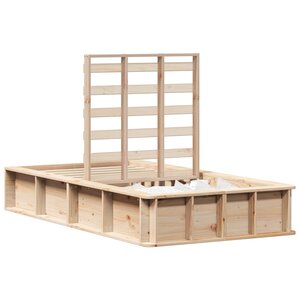 vidaXL Cadre de lit Marron 90 x 190 cm Bois de pin massif