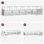 vidaXL Ensemble de canapés d'extérieur 6 pc Naturel et Beige